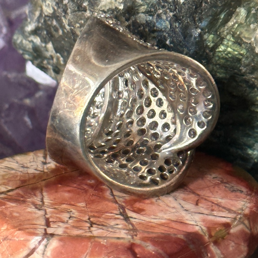 Cz Statement Sterling Silver Stunner Ring - image 7